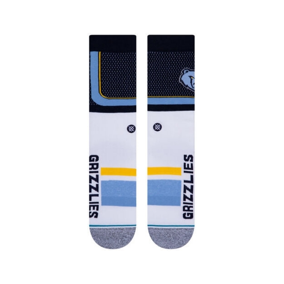 NWT Stance x NBA Memphis GRIZZLIES SHORTCUT 2 Crew Socks Size L 9-13 - Picture 2 of 12